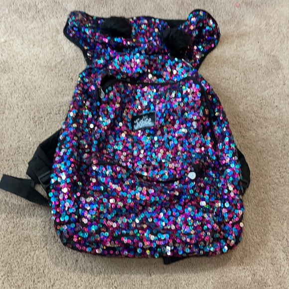 Justice Accessories Justice Sequin Backpack With Removable Hood